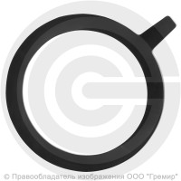 Прокладка фланцевая резиновая ТМКЩ Ду-600 Ру-10 (728х620х5) 5 мм с ушком исп.А ГОСТ 15180-86