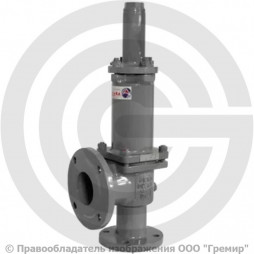 Клапан предохранительный пружинный стальной фланцевый Ду-50 Рср=4бар Рн=4…8бар (Т<450°С) без ручного подрыва 17с7нж Арма-Пром