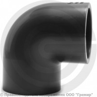 Отвод ПВХ клеевой серый Дн 90 90гр Ру-10 напорный Aquaviva Отвод ПВХ клеевой серый Дн 90 90гр Ру-10 напорный Aquaviva