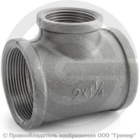 Тройник переходной чугунный ВР (ВН) Ду 50-32 (2"-1 1/4") Тройник переходной чугунный ВР (ВН) Ду 50-32 (2"-1 1/4")