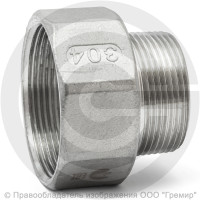 Футорка обратная нержавеющая AISI 304 Ду 50-40 (2"-1 1/2")