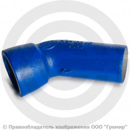 Отвод раструб-гладкий конец ОРГ Ду-100 45 градусов Тайтон ВЧШГ с ЦПП цинк+AL ГОСТ ISO 2531-2012