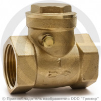 Клапан обратный поворотный латунный Ду-40 (1 1/2") Ру-25 ВР (ВН) (Т<100°С) латунь+EPDM Aquasfera 3004 Клапан обратный поворотный латунный Ду-40 (1 1/2") Ру-25 ВР (ВН) (Т<100°С) латунь+EPDM Aquasfera 3004