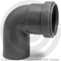 Отвод PP-H серый Дн 32 87гр б/нап в/к RTP (РосТурПласт) 2
