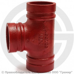 Тройник переходной под резьбу грувлок Ду 80-50 (Дн 89х2") Ру-25 XGQT08S