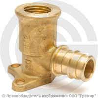 Водорозетка латунная для PE-X труб Дн 20-3/4" ВР (ВН) L=52,5мм GX139 Giacomini