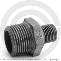 Ниппель переходной чугунный НР (НАР) Ду 25-15 (1"-1/2") Ниппель переходной чугунный НР (НАР) Ду 25-15 (1"-1/2")