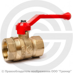 Кран латунный Ду-15 (1/2") Ру-40 ВР (ВН) муфтовый рычаг ГАЛЛОП Стандарт 220