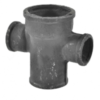 Крестовина чугунная канализационная прямая Ду 100-50-50 90гр б/н одноплоскостная ГОСТ 6942-98 Крестовина чугунная канализационная прямая Ду 100-50-50 90гр б/н одноплоскостная ГОСТ 6942-98