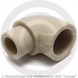 Угольник PP-R серый внутренняя-наружная пайка Дн 32 90гр Wavin Ekoplastik