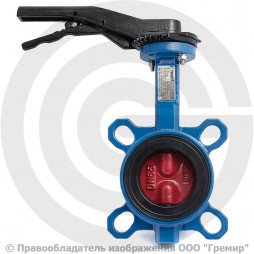 Затвор дисковый поворотный межфланцевый Ду-65 Ру-16 EPDM с чугунным диском Tecofi VPI4448-02EP