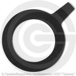 Прокладка фланцевая резиновая ТМКЩ Ду-125 Ру 10-40 (191х132х5) 5 мм с ушком исп.А ГОСТ 15180-86