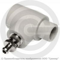 Штуцер PP-R серый с выпускным вентилем Дн 20 Wavin Ekoplastik Штуцер PP-R серый с выпускным вентилем Дн 20 Wavin Ekoplastik