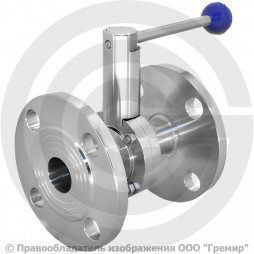 Затвор нержавеющий дисковый поворотный фланцевый Ду-65 (2 1/2") Ру-10 с нержавеющим диском NK-DZf65/4