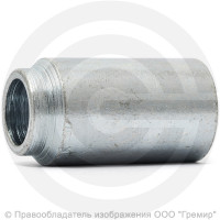 Бобышка стальная оцинкованная для термометра, манометра и датчика давления вварная прямое М20х1,5 L=55мм ВР (ВН) БП-05 Багория