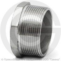 Заглушка нержавеющая AISI 304 6-ти гранная НР (НАР) Ду-40 (1 1/2") Заглушка нержавеющая AISI 304 6-ти гранная НР (НАР) Ду-40 (1 1/2")