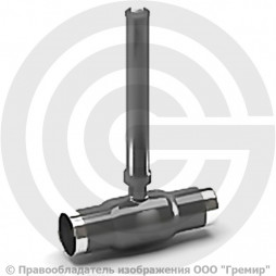 Кран стальной под приварку с удлиненным штоком Ду-400 Ру-16 L=860мм LD КШ.Ц.П. 400/350.016.Н/П