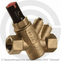 Клапан балансировочный автоматический латунный муфтовый Ду-15 Ру-25 ВР (ВН) Kvs=0.825м3/ч без ниппелей R206A Giacomini