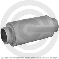 Компенсатор сильфонный осевой многослойный с кожухом и внутренним экраном Ду-80 Ру-16 L=290мм под приварку патрубки сталь DEK multilayer Hortum