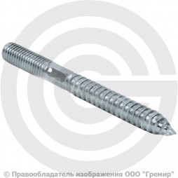 Шпилька-шуруп стальная М8х60 сантехническая