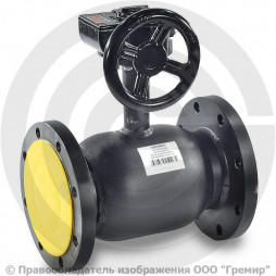 Кран стальной фланцевый с редуктором Ду-200 Ру-16 L=410мм Broen Ballomax КШТ 61.103.200.Р.16