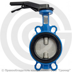 Затвор дисковый поворотный межфланцевый Ду-100 Ру-16 EPDM с нержавеющим диском Tecofi VPI4449-02EP