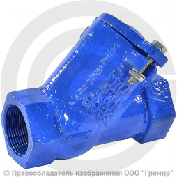 Клапан обратный шаровый чугунный муфтовый Ду-40 Ру-16 ВР (ВН) (Т<80°С) шар сталь+NBR Benarmo