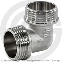 Уголок (угольник) латунный реборда НР (НАР) Ду-15 (1/2") никель SantechSystems Уголок (угольник) латунный реборда НР (НАР) Ду-15 (1/2") никель SantechSystems