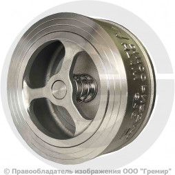 Клапан обратный осевой нержавеющий межфланцевый Ду-80 Ру-25 (Т<200°С) D71-H71W-16/25 ABRA