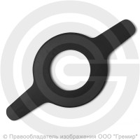 Прокладка фланцевая резиновая ТМКЩ Ду-50 Ру 10-40 (106х57х4) 4 мм с ушком исп.А ГОСТ 15180-86