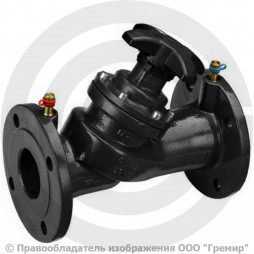 Клапан балансировочный ручной чугунный фланцевый Ду-150 Ру-16 Kvs=400.8м3/ч с измерительными ниппелями MNF-R Ридан
