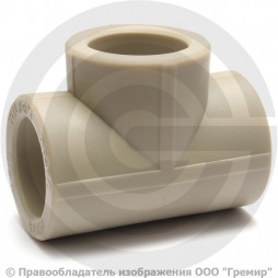 Тройник PP-R переходной серый внутренняя пайка Дн 25-25-20 VALFEX