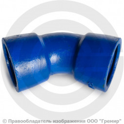 Отвод раструбный ОР Ду-100 45 градусов Тайтон ВЧШГ с ЦПП цинк+AL ГОСТ ISO 2531-2012