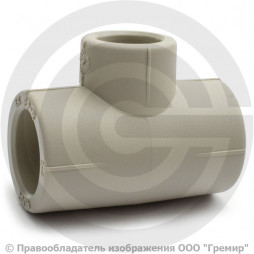 Тройник PP-R редукционный серый Дн 25-20-25 Wavin Ekoplastik