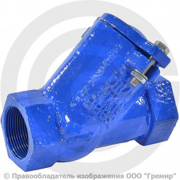 Клапан обратный шаровый чугунный муфтовый Ду-32 Ру-16 ВР (ВН) (Т<80°С) шар сталь+NBR Benarmo