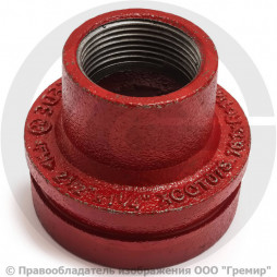 Переход резьбовой под муфту грувлок Ду 100-25 (Дн 108-1") Ру-16 XGQT11S