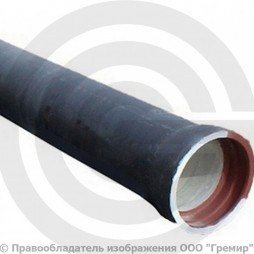 Труба Ду-100 чугун ВЧШГ Тайтон L=6м раструбная с ЦПП с наружным цинково-алюминиевым и лаковым покрытием Свободный Сокол