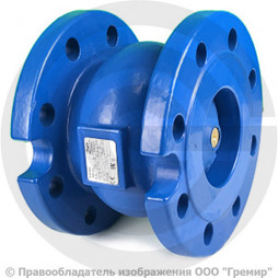 Клапан обратный осевой чугунный фланцевый Ду-65 Ру-16 (Т<100°С) диск чугун NVD 402R Ридан