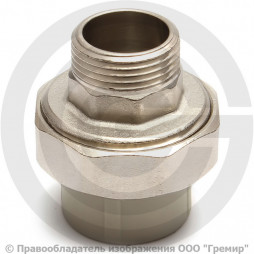 Переход PP-R серый НР (НАР) Дн 25-3/4" Wavin Ekoplastik
