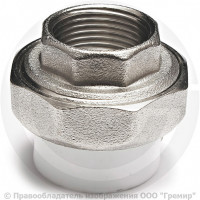 Муфта PP-R комбинированная разъемная белая ВР (ВН) Дн 20-3/4" VALFEX