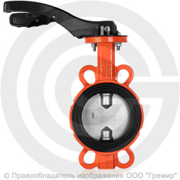 Затвор дисковый поворотный межфланцевый с рукояткой Ду-50 Ру-16 EPDM с нержавеющим диском Helver VBS-131