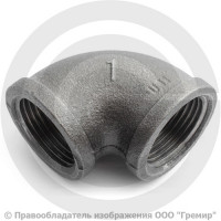 Угольник чугунный ВР (ВН) Ду 25 (1") Угольник чугунный ВР (ВН) Ду 25 (1")