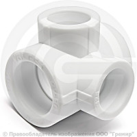 Крестовина PP-R двухплоскостная белая внутренняя пайка Дн 32-20 VALFEX