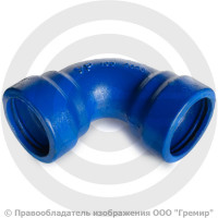 Колено раструбное УР Ду-300 RJ (ВРС) ВЧШГ с ЦПП цинк+AL ГОСТ ISO 2531-2012 Колено раструбное УР Ду-300 RJ (ВРС) ВЧШГ с ЦПП цинк+AL ГОСТ ISO 2531-2012